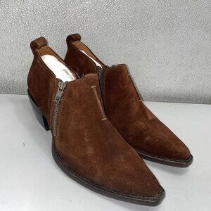 Frye Women’s Sacha Moto Shootie Ankle Boots – Brown – Size 9.5M –